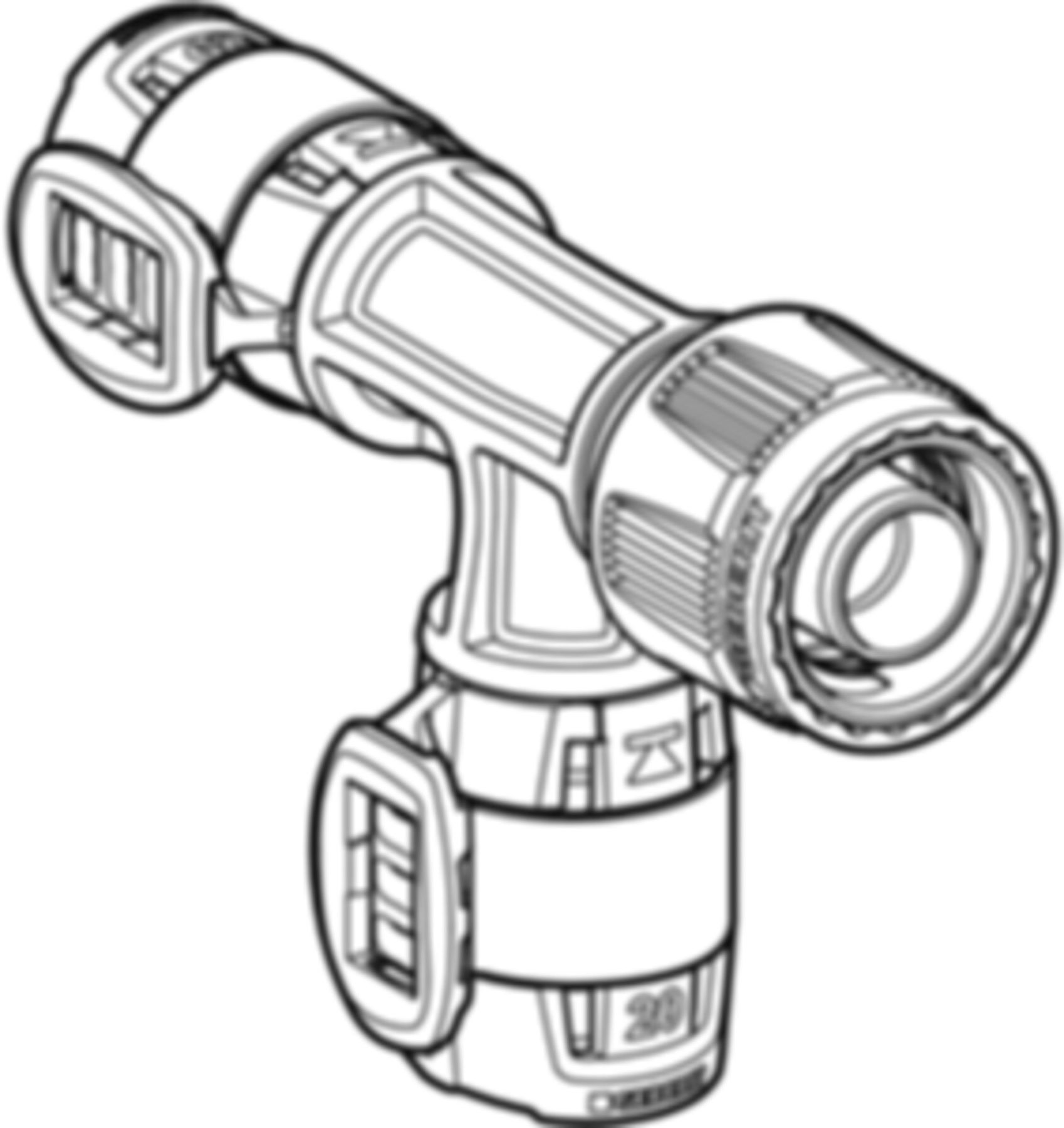T-Stück 16mm-16mm-1/2" 620.780.00.1 mit MasterFix - Geberit FlowFit-Rohre/Formstücke