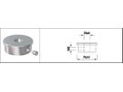 Rohrk Vollmat gerad m. Fase/ Q-geb M6 Rohr 42.4/ 10 mm geschl. 1.4301 - INOXTECH-Handlauf-/Geländer-System