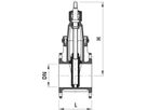 Flanschen-Schieber für Gas PN 5 4005 DN 200 - Hawle Armaturen