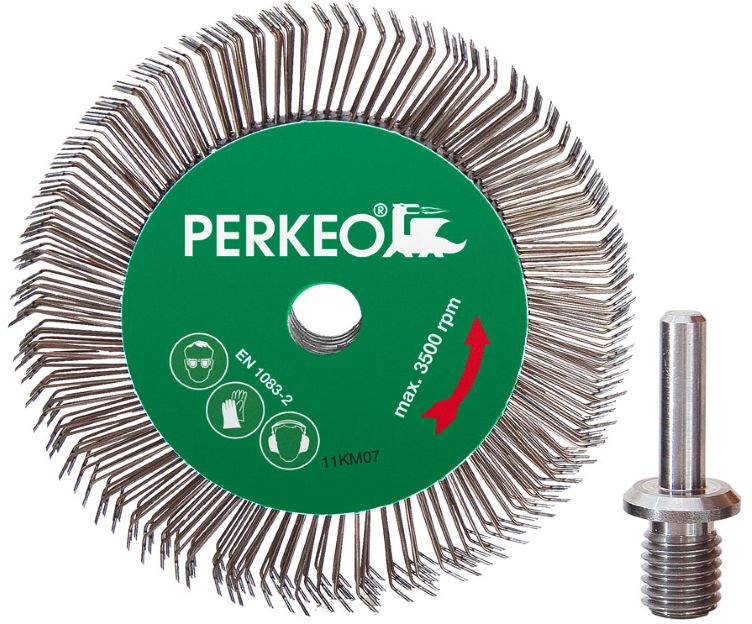 PERKEO TWISTER  Stahl-Rundbürste Ø100mm , M14 inkl Adapter - Spenglerwerkzeuge