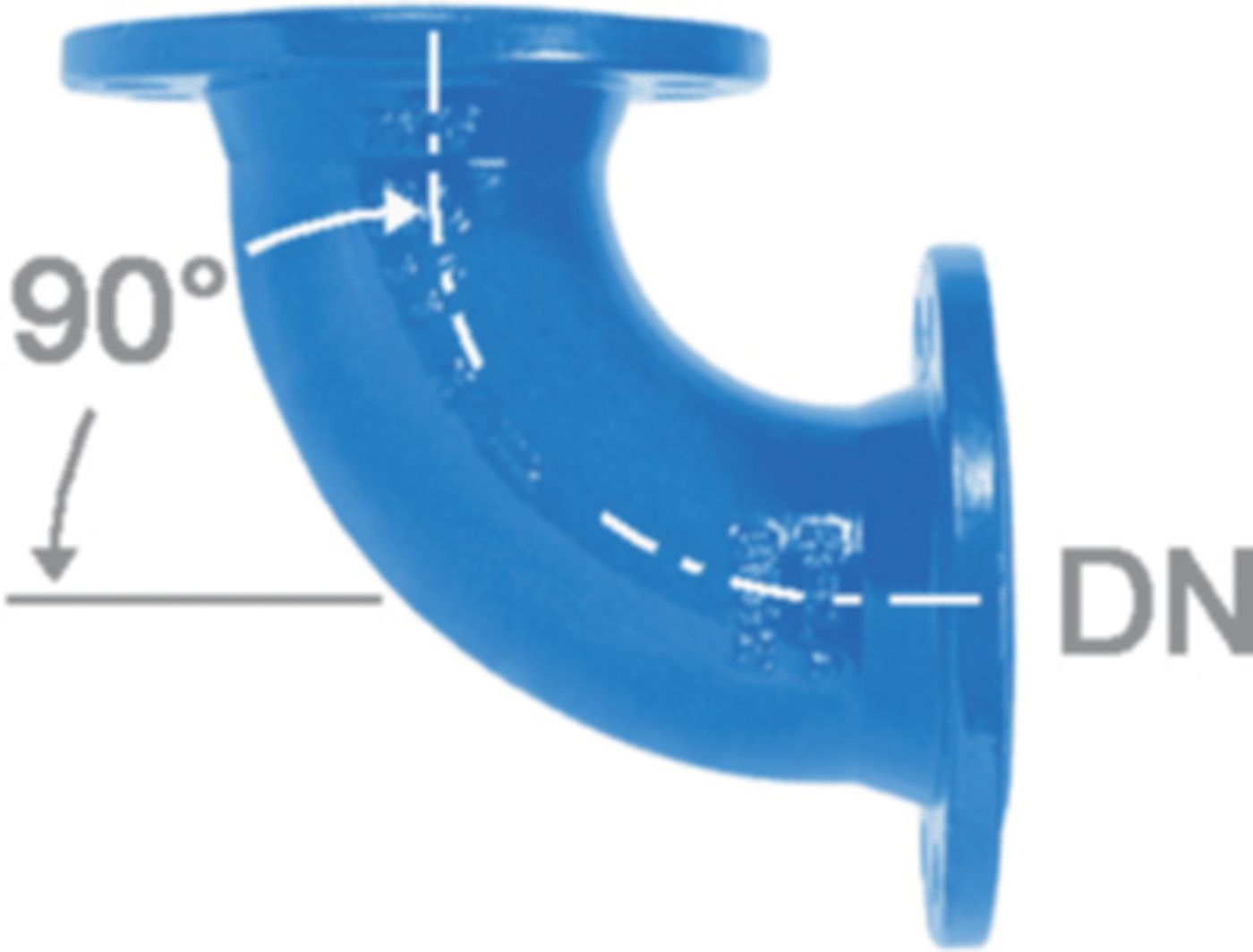 Flanschenbogen 90° PN 10 Fig. 2030 DN 200 - Von Roll Flanschenformstücke