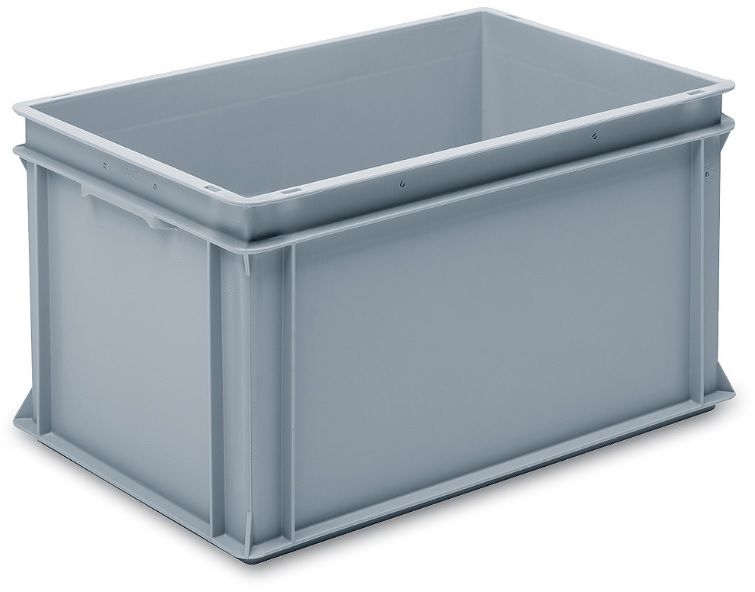 Rako-Behälter, mit Muschelgriff, grau 600x400x323 mm 60 Lt - Utz Behälter