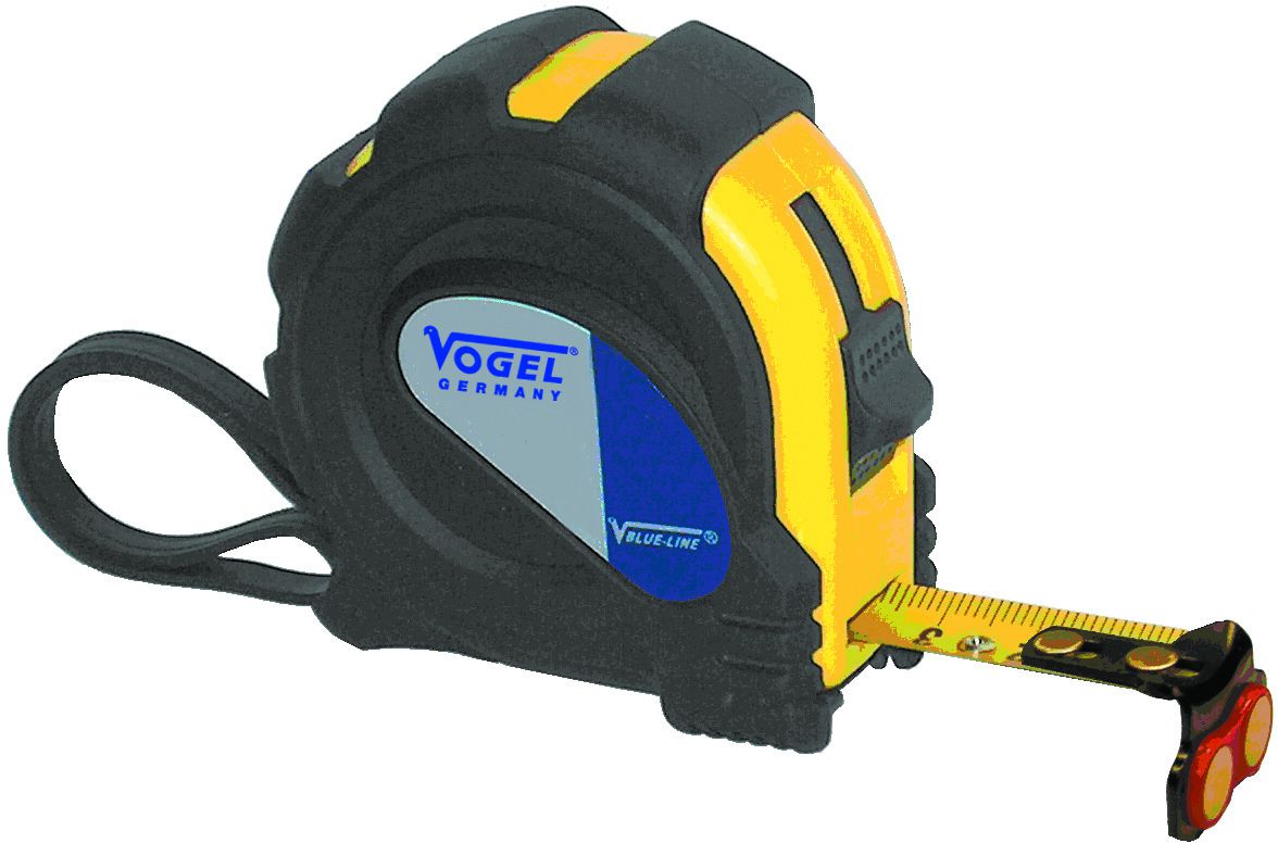 VOGEL Rollmeter L= 8m, B= 25mm, gummiertes Gehäuse - Längenmessen
