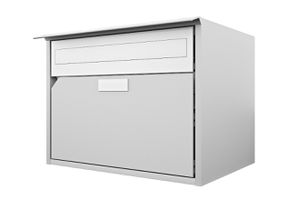 Briefkasten Huber Alu 400 415x310x292mm, weissaluminium - Briefkasten Huber