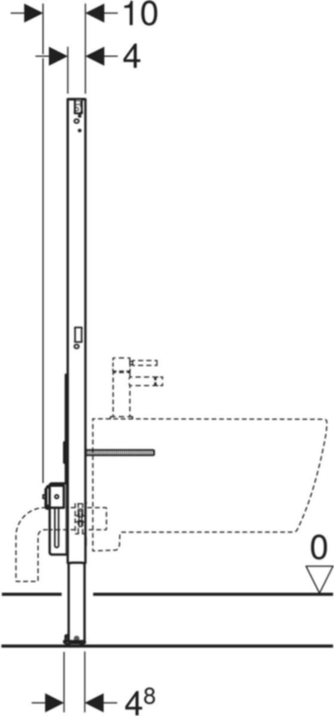 Wandbidet Element, Typ 112 111.548.00.2 - Geberit-Duofix