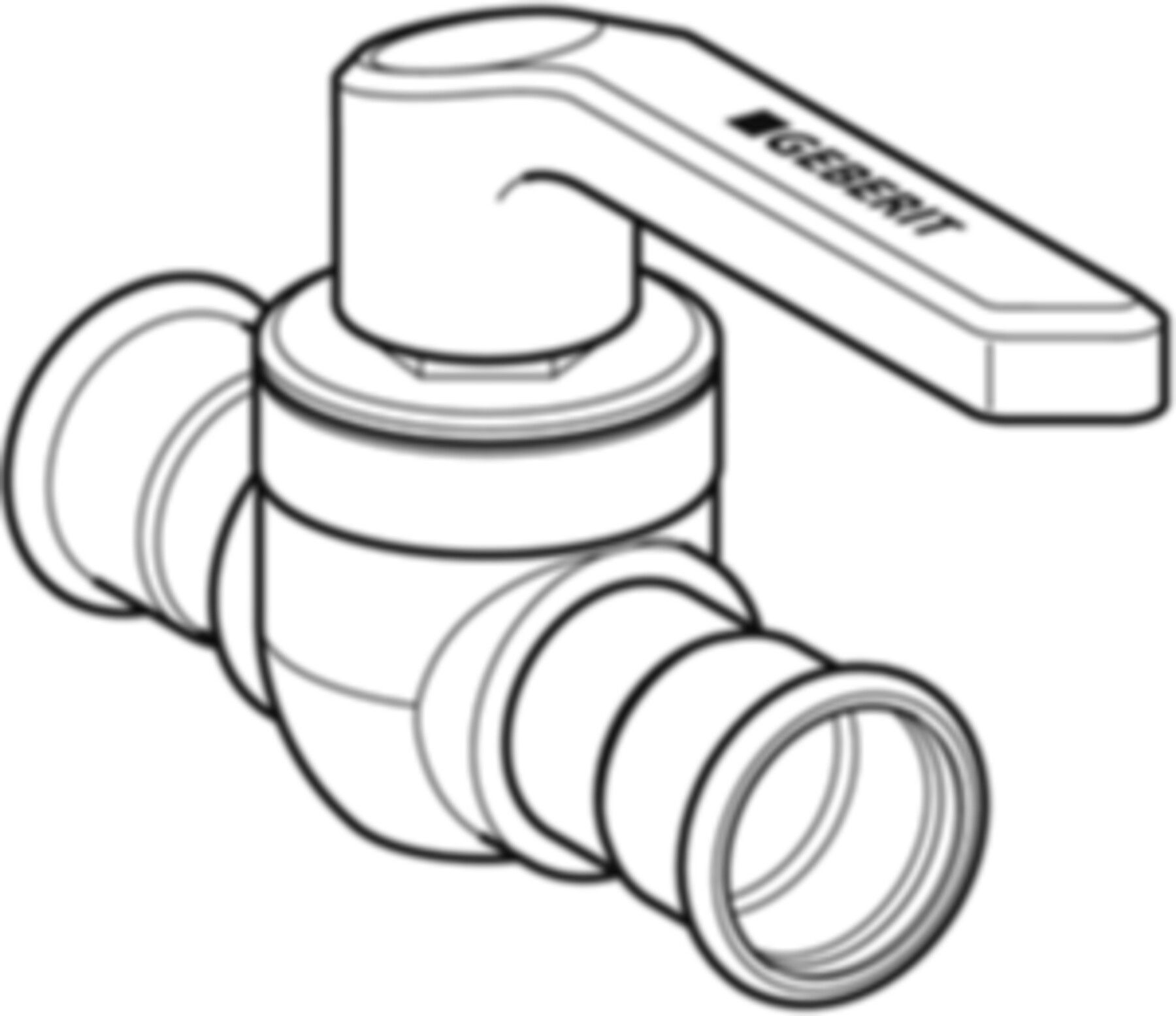 Kugelhahn 1.4401 54mm 94958 - Geberit Systemventile / Armaturen