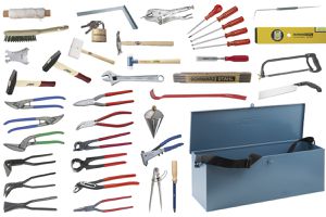 Spengler-Werkzeugkiste 41-tlg. Erdi , Stubai , Picard , PB , Knipex - Spenglerwerkzeuge