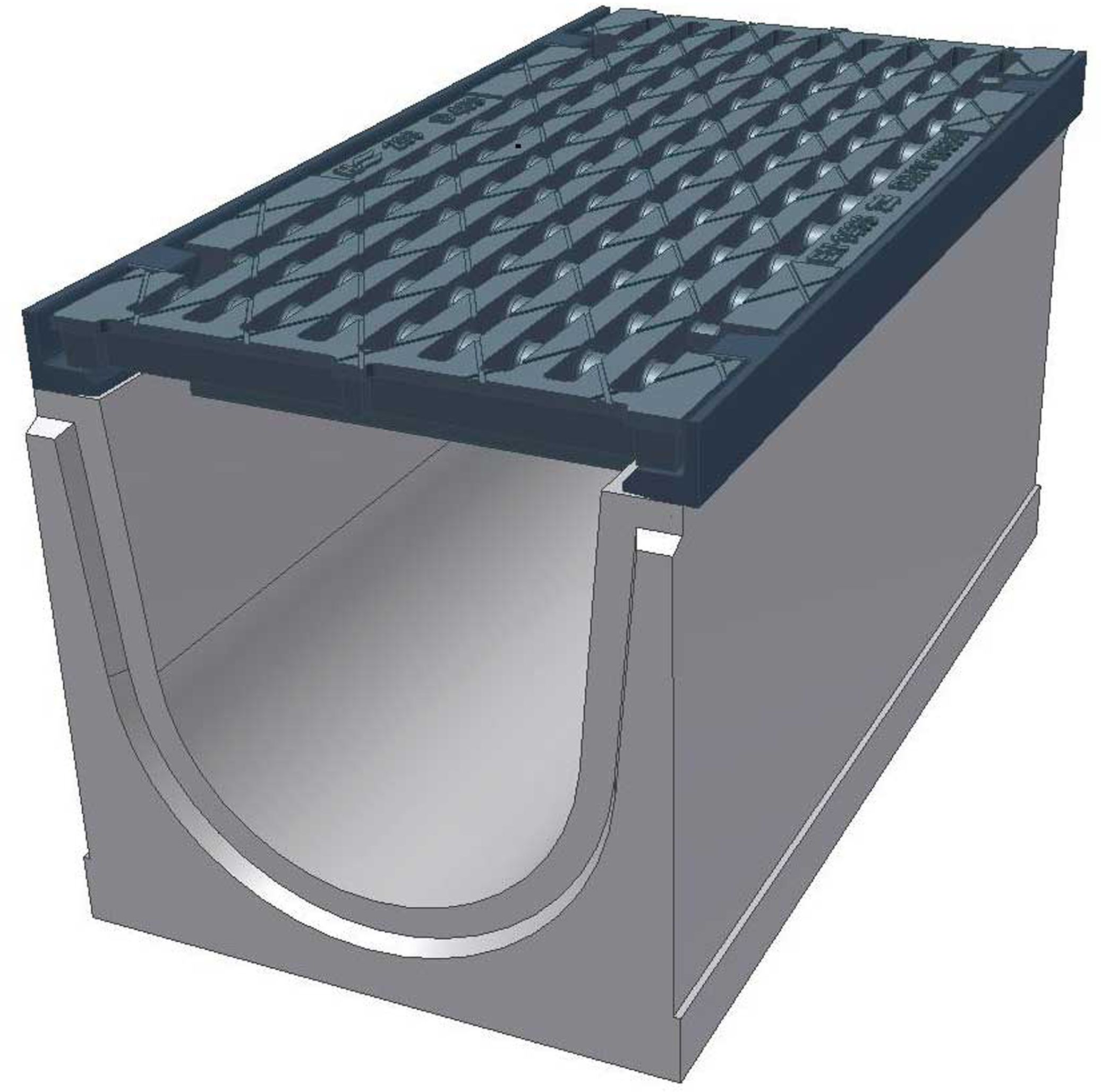 20-5.05 F MAXI 200 F900 inkl. Gussrost m.Guss-Kantens.,arret.,L=500mm, H=310mm - BGS Kastenrinnen