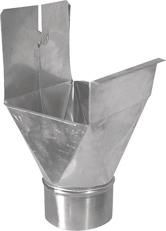 Rinnenstutzen eckig 330/100 mm 175 - Cr-Ni Spenglereihalbfabrikate