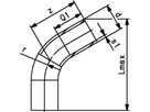 Bogen 60° nahtlos PE100 S5 PN 16 d 40mm 753 071 009 - PE100 Stutzenformstücke langschenklig