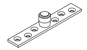 HAWA-PORTA Bodenführung, Porta 300/600 25x150x6mm, verzinkt, mit Rolle - Schiebetür- und Schiebetorbeschläge