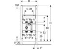 Element für Waschtisch 111.571.00.2 Typ 112, Standarmatur, Wasserzählerstr. - Geberit-Duofix