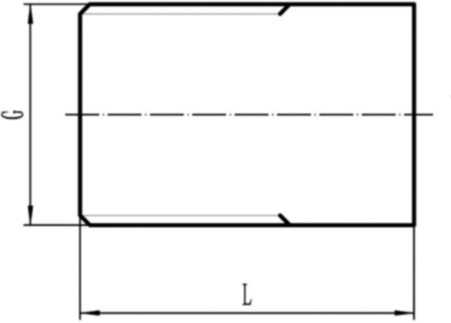 Anschw.-Nippel 533 S 3/4" x 60 mm - Schw. Rohrnippel