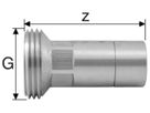 Übergang mit Einsteckende, mit AG falchdichtend d 28 mm - 3/4" 9824.2809 - SudoFIT-Formstücke