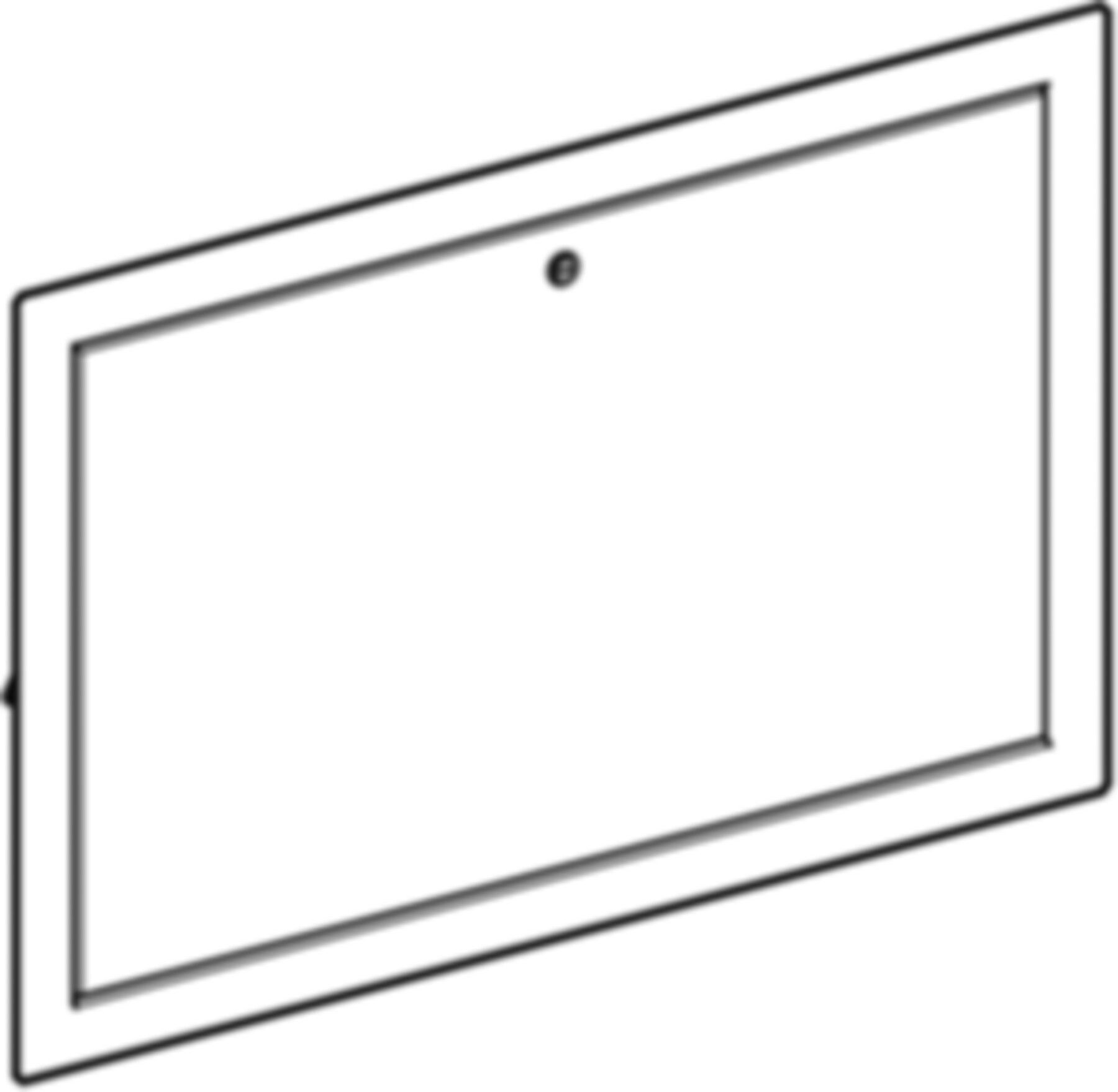 Türe zu Verteilerschrank 650.421.IH.2 B 750 mm H 498 mm RAL 9016 - Geberit-Push Fit-Formstücke