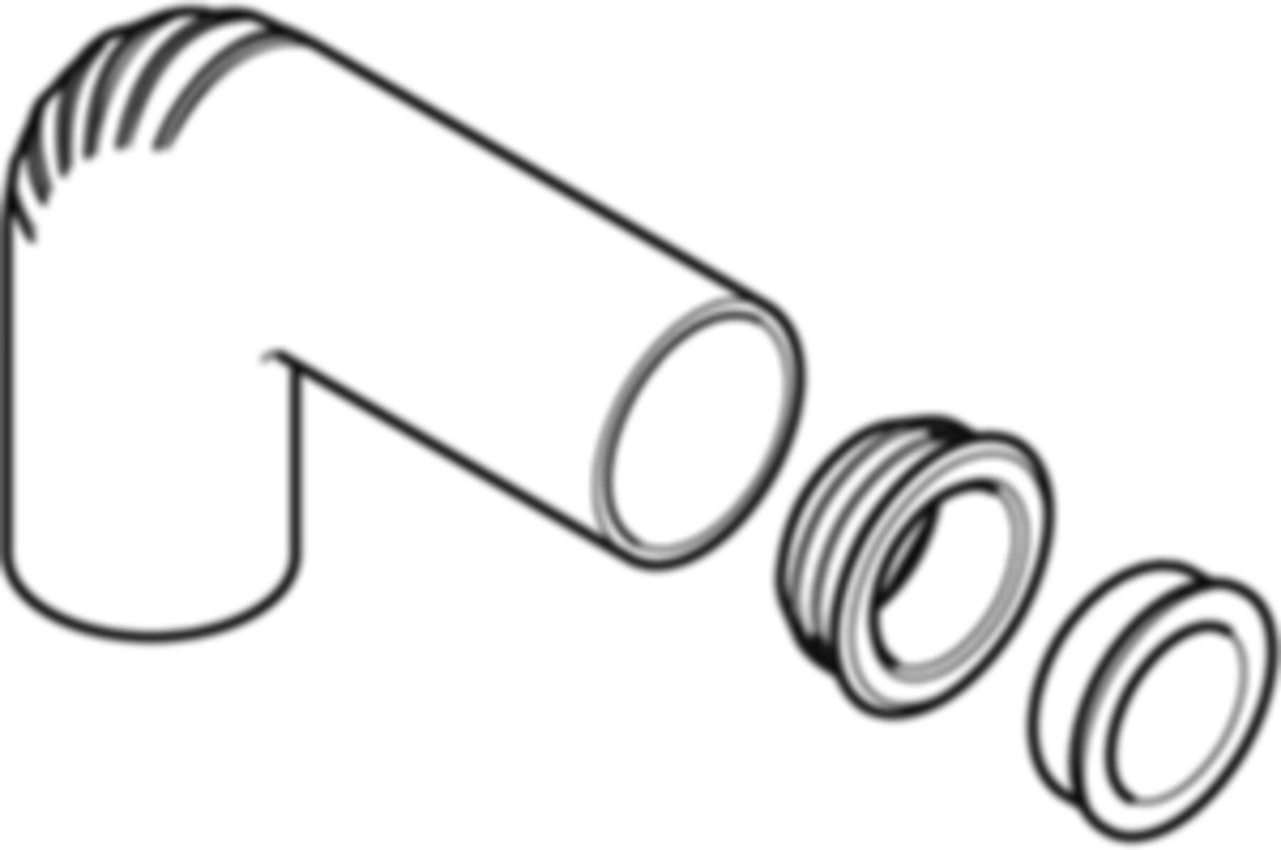 Sifon-Anschlusswinkel d 63/ 56mm 306.906.14.1 - Geberit-PE-Silent-Formstücke