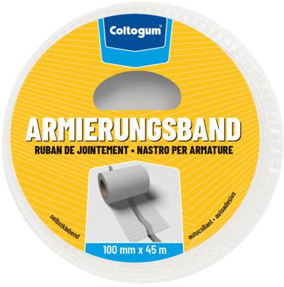 Coltogum Armierungsband 100mmx45m 100mmx45m, Glasfaser-Gewebeband Selbstklebend - Dichten