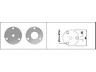 Rondelle 100 mm m. Zentrumsloch 42.4 mm 3 Befestigungsl. geschliffen 1.4301 - INOXTECH-Handlauf-/Geländer-System