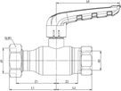 Kugelhahnen kurze Spindel Fullflow BF122001 DN 25 53084 - Ballofix/Broen-Armaturen