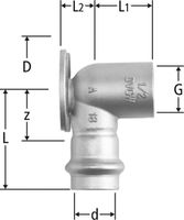 Anschlusswinkel NUSSBAUM Optipress-Gaz