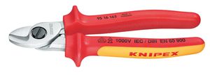 KNIPEX Kabelschere, verchromt, Ø 15mm 9516, L= 165mm, 1000V, VDE/SEV geprüft - Zangen, Schneiden