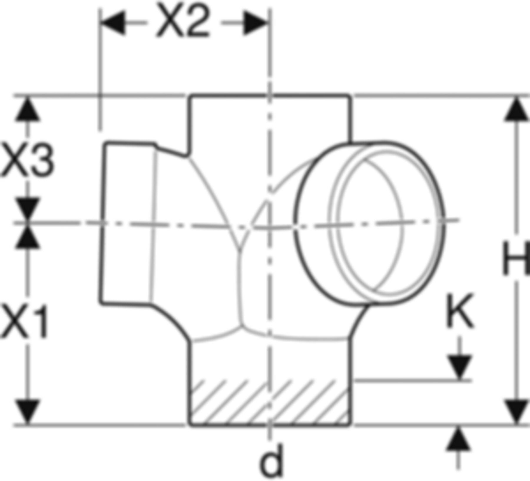 Bogeneckabzweig 88,5°/135° 110/110mm 310.105.14.1 - Geberit-PE-Silent-Formstücke