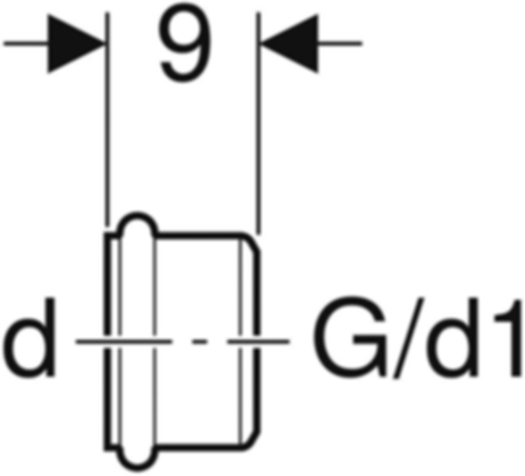 Löthülse mit Rundschnurring, zu Bleirohr d 40mm - 1 1/2" 159.623.00.1 - Geberit-Sifon + Apparateanschlüsse