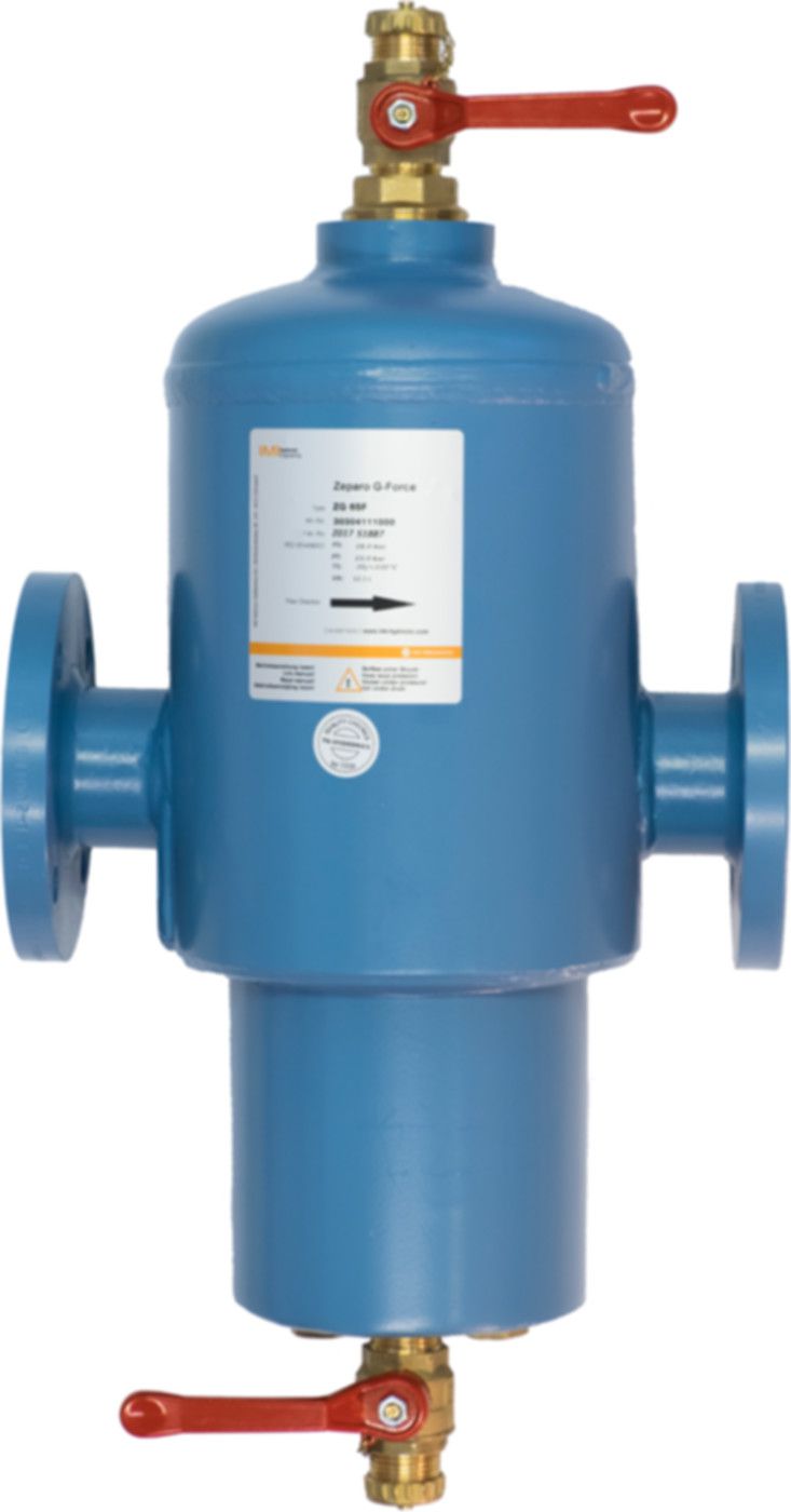 Zyklon-Abscheider ZG 100 PN16 DN100 für Schmutz und Magnetit Zeparo G-Force - Pneumatex Luft- / Schlammabsch. Stahl
