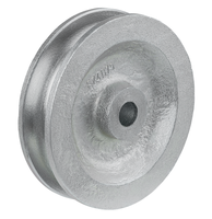 WEBI Seilrollen Guss, mit Gleitlager 190/80mm,verzinkt, Tragkraft 90kg - Seilrollen