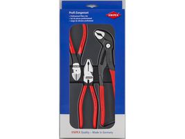 KNIPEX Zangen-Set, Kraft-Paket 002010, 3-tlg., PVC-Griffhülle - Zangen, Schneiden