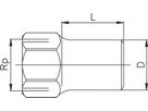 Endkappe lang für Rohrsch. 3/4" 3268 760 857 142 (760 853 596) - GF Instaflex-Klemmprogramm