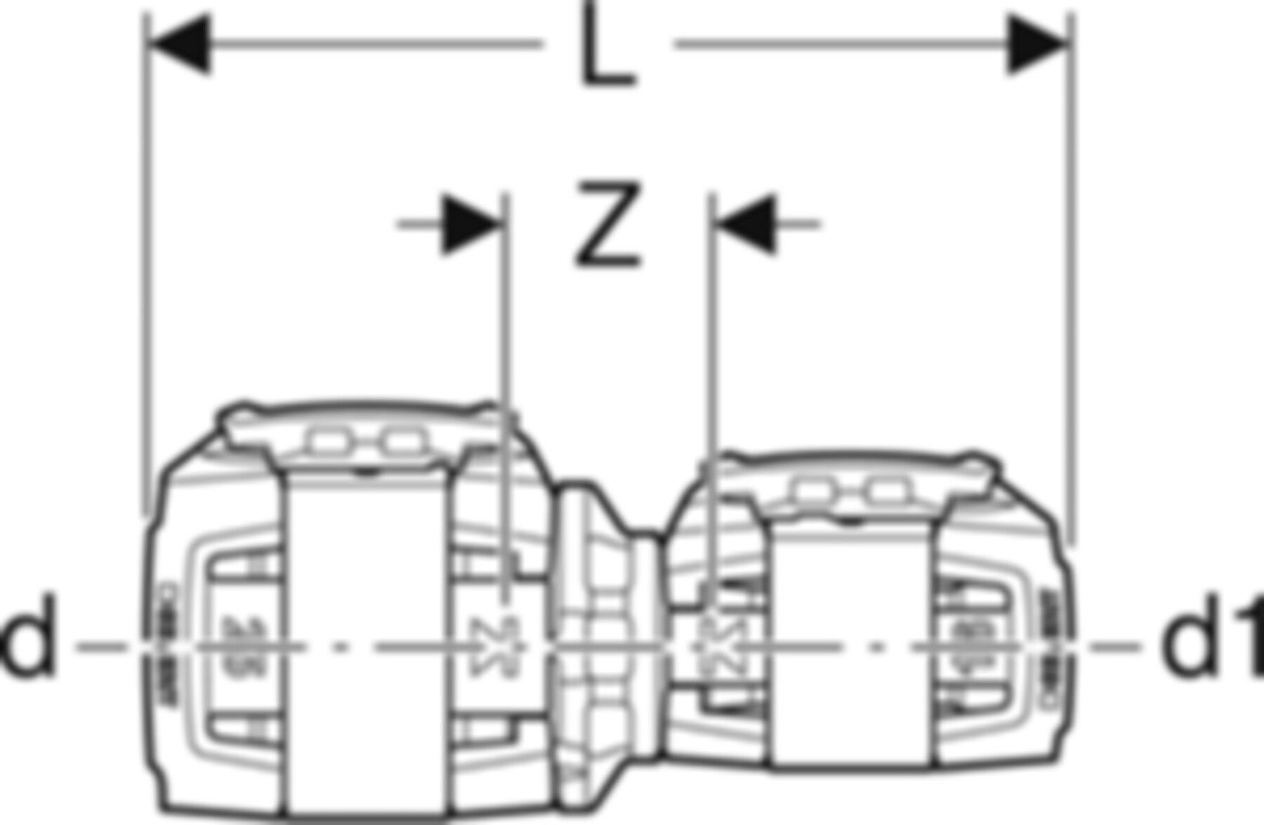Reduktion 25-16mm 620.032.00.1 - Geberit FlowFit-Rohre/Formstücke