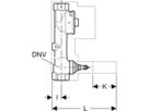 Wasserzählerstrecke 3/4" 603.099.21.1 mit UP-Ventil - Geberit Systemventile / Armaturen