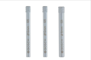 Expert Diamantbohrer-Set, Keramik Ø 6/6/8mm, 2 607 011 626 - Bosch Maschinenzubehör