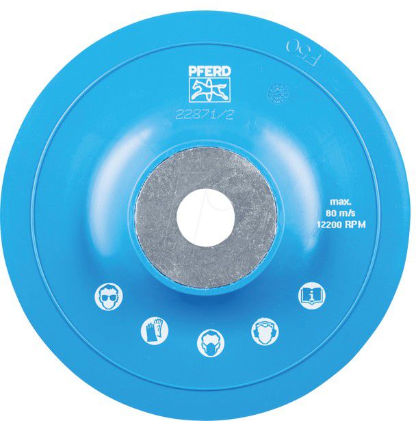 Stützteller zu Fiberscheiben Ø 125mm, M14, Gummiteller weich - Schleifen, Trennen