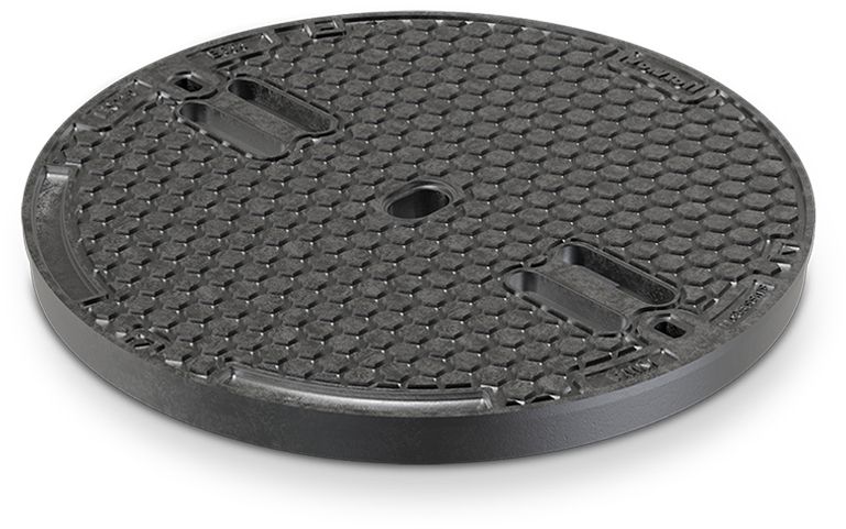 Fig. 2688 061 40 Guss E600 SUISSEROLL NIVROLL o. Verschluss mit Dämpfungseinlage, belüftet PL - Schachtabdeckungen von Roll