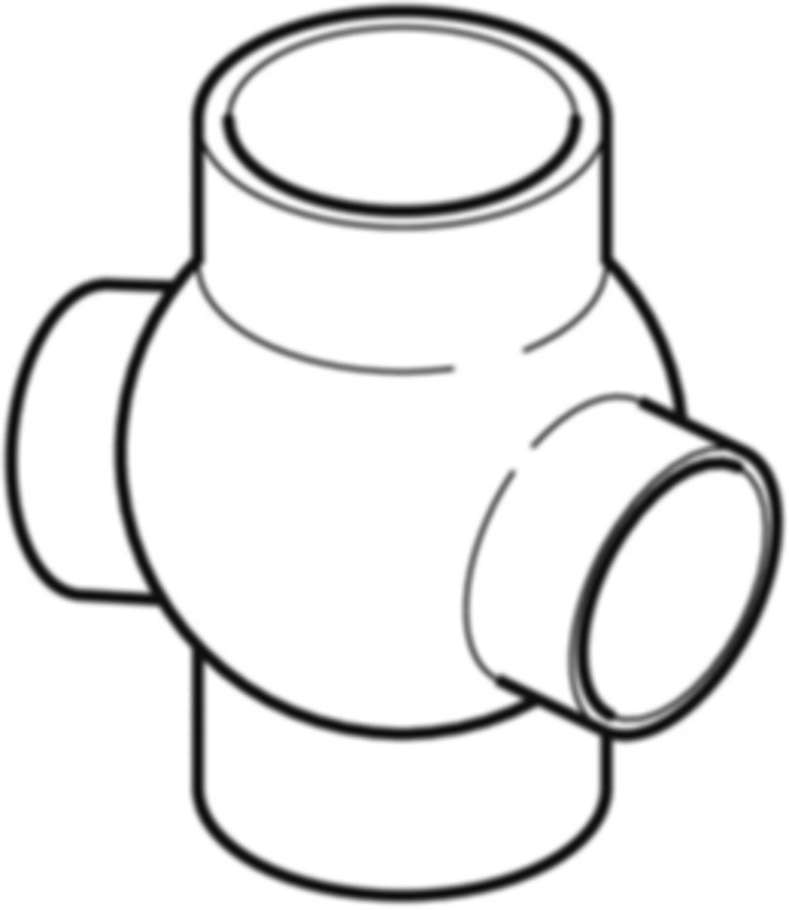 Eckabzweig 135° 366.380.16.1 d 90/ 90 mm - Geberit-PE-Formstücke