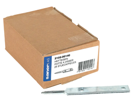 SANER Hefteisen, stark, mit 2 Loch ø6mm 140x16x4mm, verzinkt - Holzverbinder