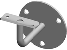 Geschw. Wandkonsole rund mit Auflager HI. 48.3/ 12 mm geschliffen 1.4301 - INOXTECH-Handlauf-/Geländer-System