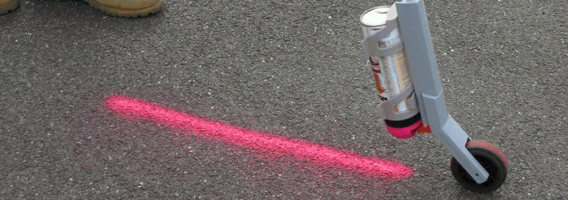 SOPPEC Markierstange mit Rolle Markierbreite bis 100 mm - Farben / Rostschutz