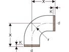 Segmentbogen 90° d 250mm 371.055.16.1 - Geberit-PE-Formstücke