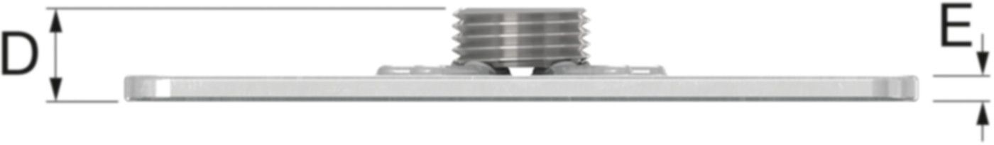 Grundplatten verz. 2-Loch M 12 120 x 40 mm 39434 - Rohrschellen-Zubehör