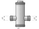Schall- und geruchdämmender Luftabzug Safephone Typ 2 250/125/100mm VUB-V - Spiralfalzrohre und Zubehör System Safe