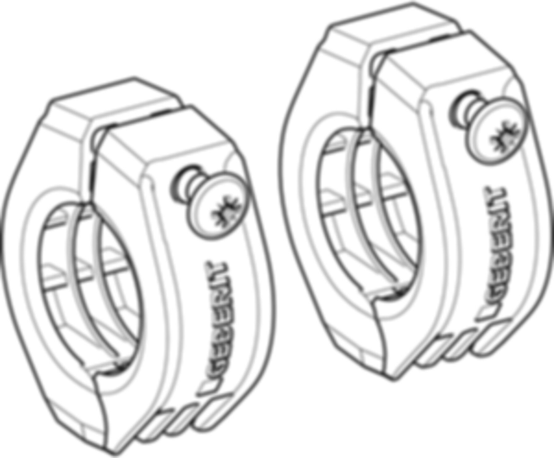 Fixpunktbefestigung 75mm 619.737.00.1 - Geberit FlowFit-Rohre/Formstücke