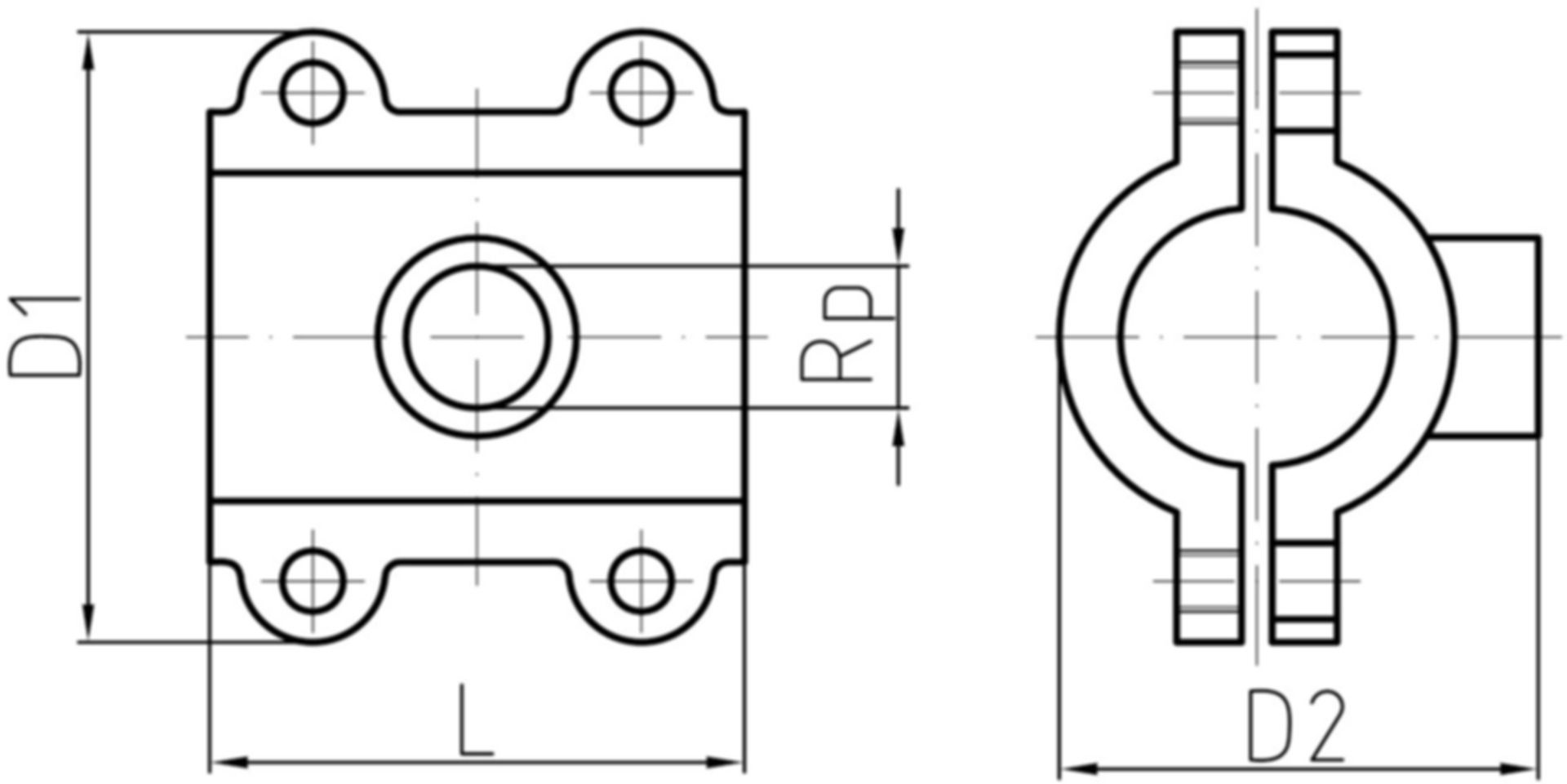 Anbohrschelle EPDM L=70mm 3/4"x1/2" 26.9mm verzinkt, Wasser 16 bar 775 732 061 - GF Primofit