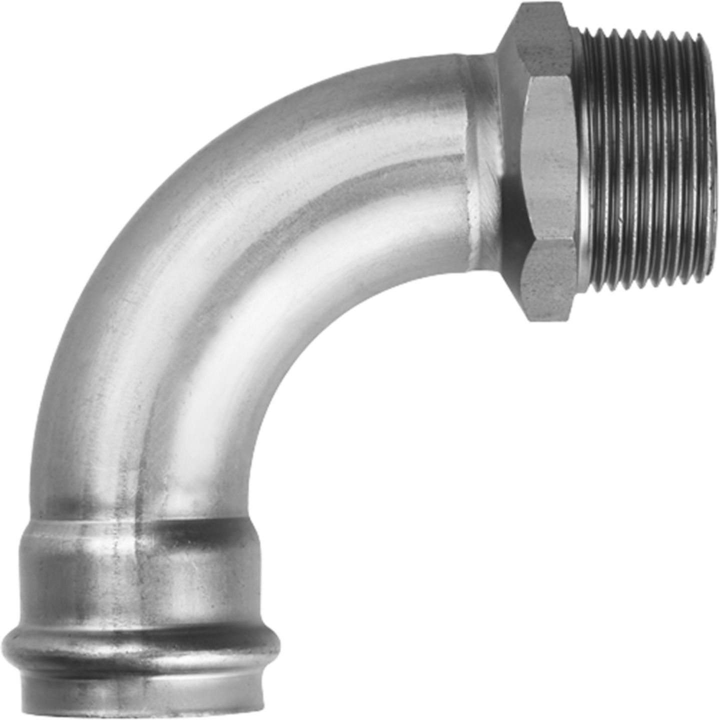 Industry-Bogen 90° mit AG 28mm x 1" 80305.26 - Optipress-Industry Formstücke