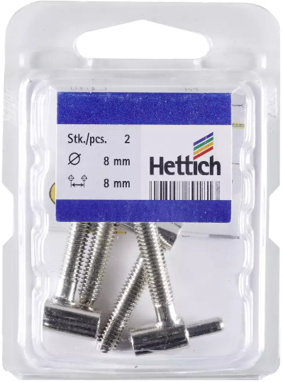 Hettich Einbohrband vernickelt, 8 x 28mm, Traglast 10kg, à 2 Stk - Diverse Möbelbeschläge und Zubehör