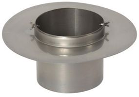 CrNi Ansatzteil rund m/Stutzen 120 mm - Aspira Kaminhüte