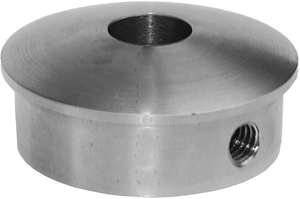 Rohrkappe Vollmaterial Halbrund mit Quergewinde M6