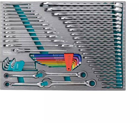 TECHNOCRAFT Werkstattwagen Swiss Team XL mechanic "775 tlg. , 1/4"" + 3/8"" + 1/2"" , 8 Schubladen, - Schlüsselwerkzeuge